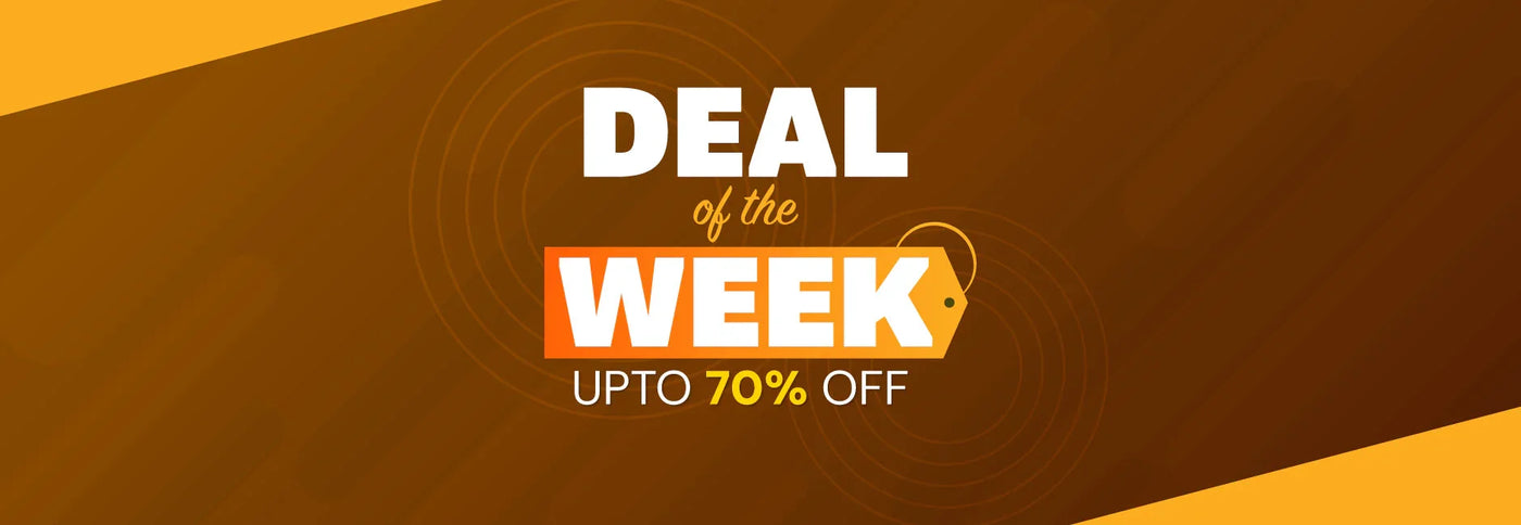 Shop Nutristar deal of the week banner, buy supplements up to 70% off, orange background