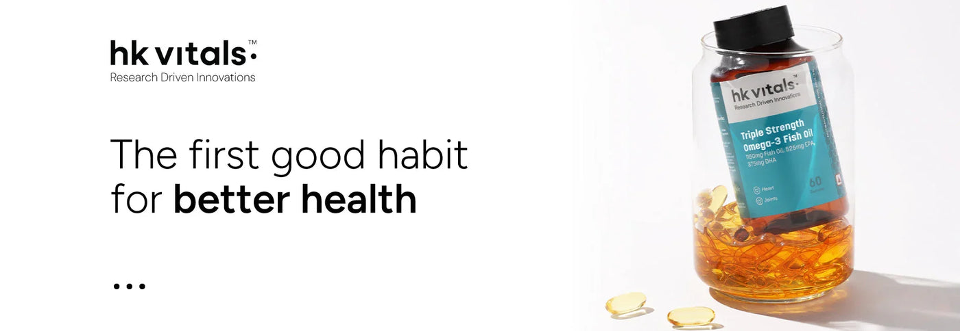 Shop HK Vitals Omega-3 Fish Oil supplements online at Nutristar for better health support