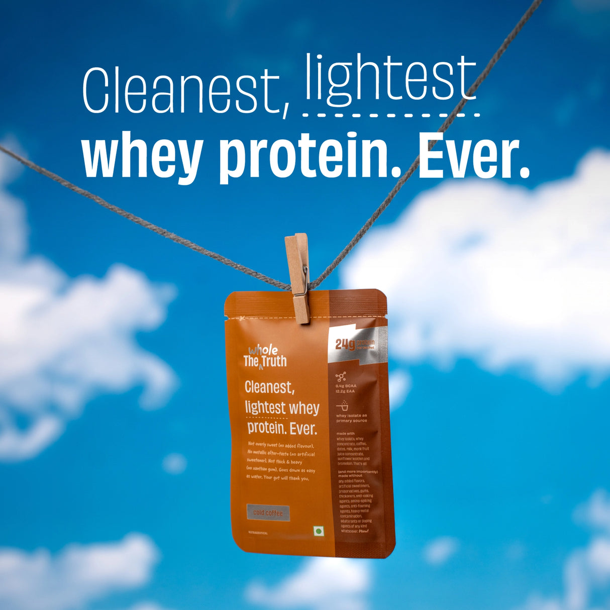 The Whole Truth 24g Travel Pack Whey Protein - Pack of 6