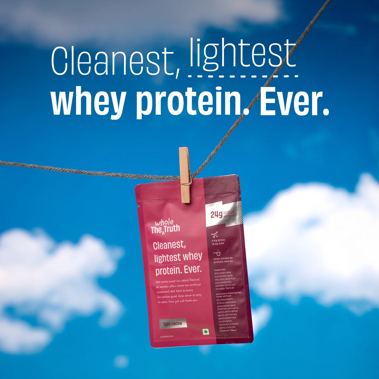 The Whole Truth 24g Travel Pack Whey Protein - Pack of 6