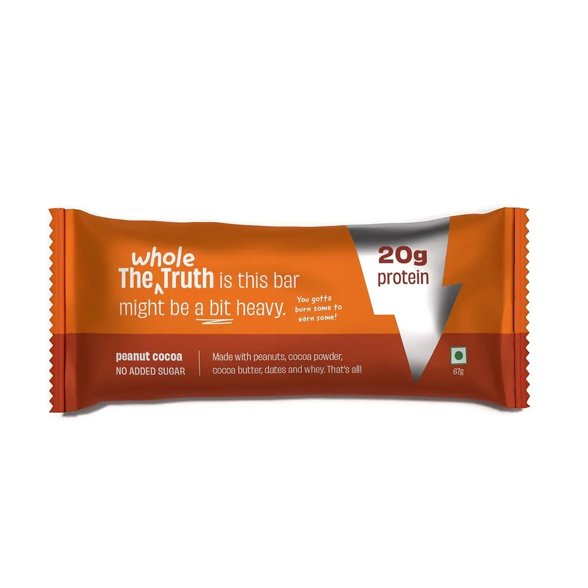 The Whole Truth - Protein Bars | Pack of 6 x 67g each | No Added Sugar | No Preservatives | No Artificial Sweeteners |