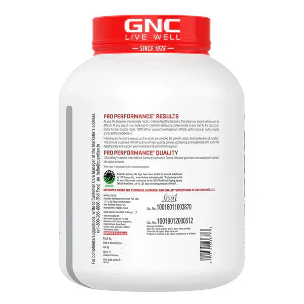 GNC Pro Performance 100% Whey Protein - 4 Lbs