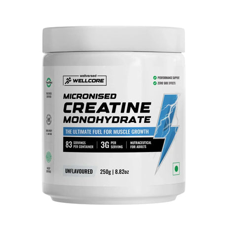 Wellcore Micronised Creatine Monohydrate, 250g