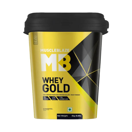 MuscleBlaze Whey Gold 100% Whey Isolate 4 Kg