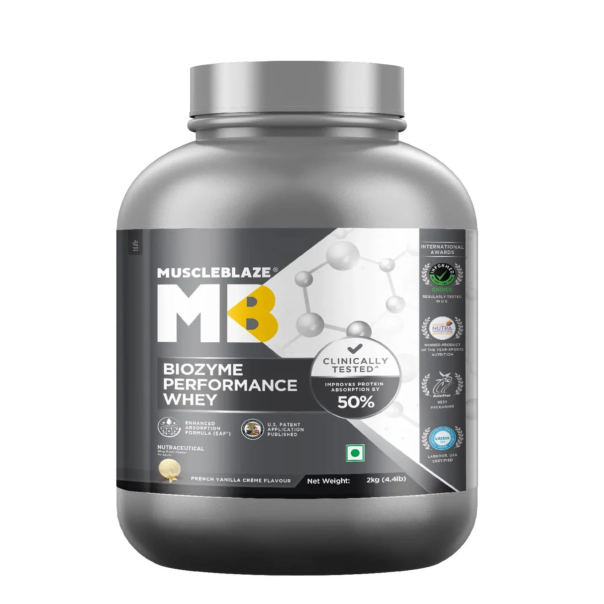 MuscleBlaze Biozyme Performance Whey - 4.4 Lbs