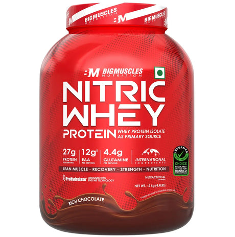 Big Muscles Nutrition Nitric Whey Protein - 4.4 Lbs