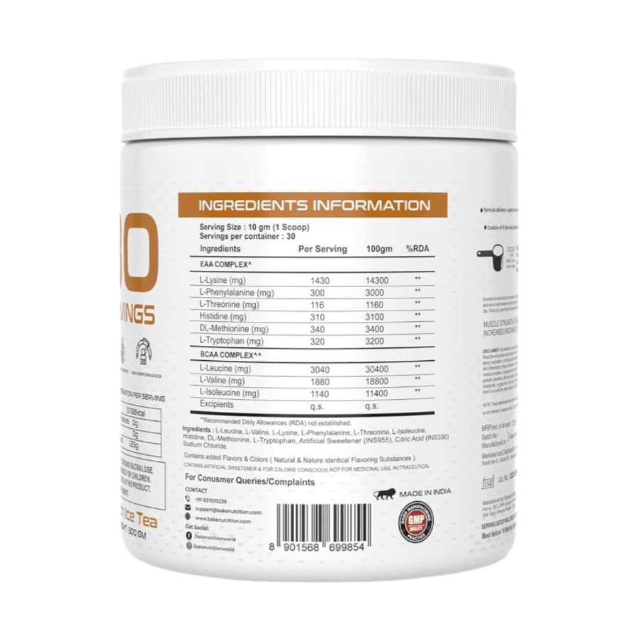 Bake Nutrition EAA (Essential Amino Acids) 30 Serving