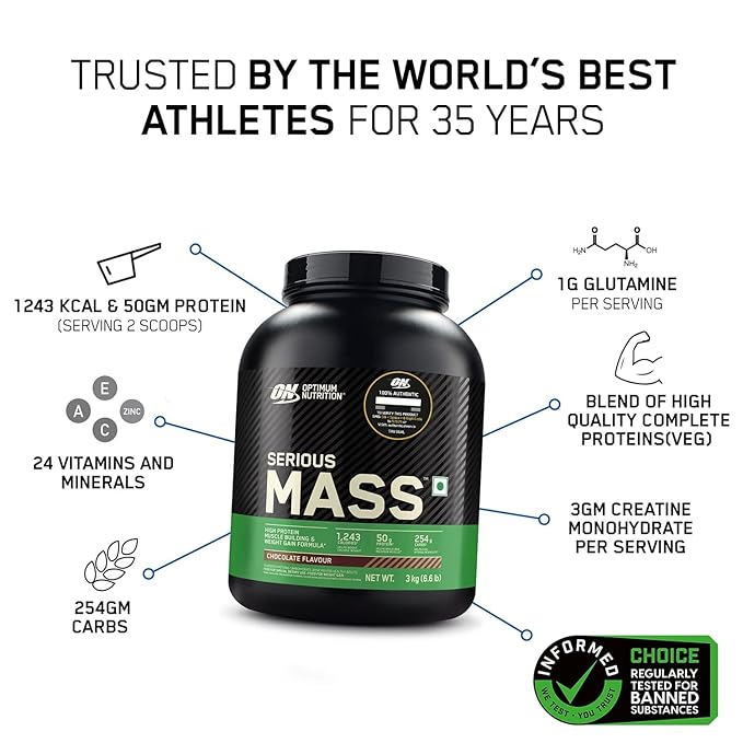 Optimum Nutrition (ON) Serious Mass - 6.6 Lbs