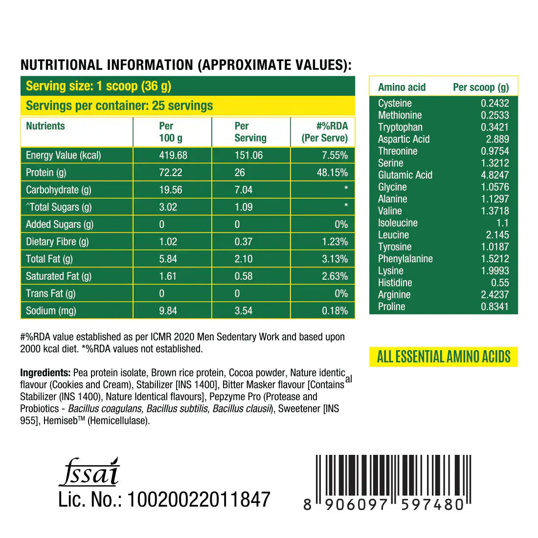Fast&UP Plant Protein 900 Gm