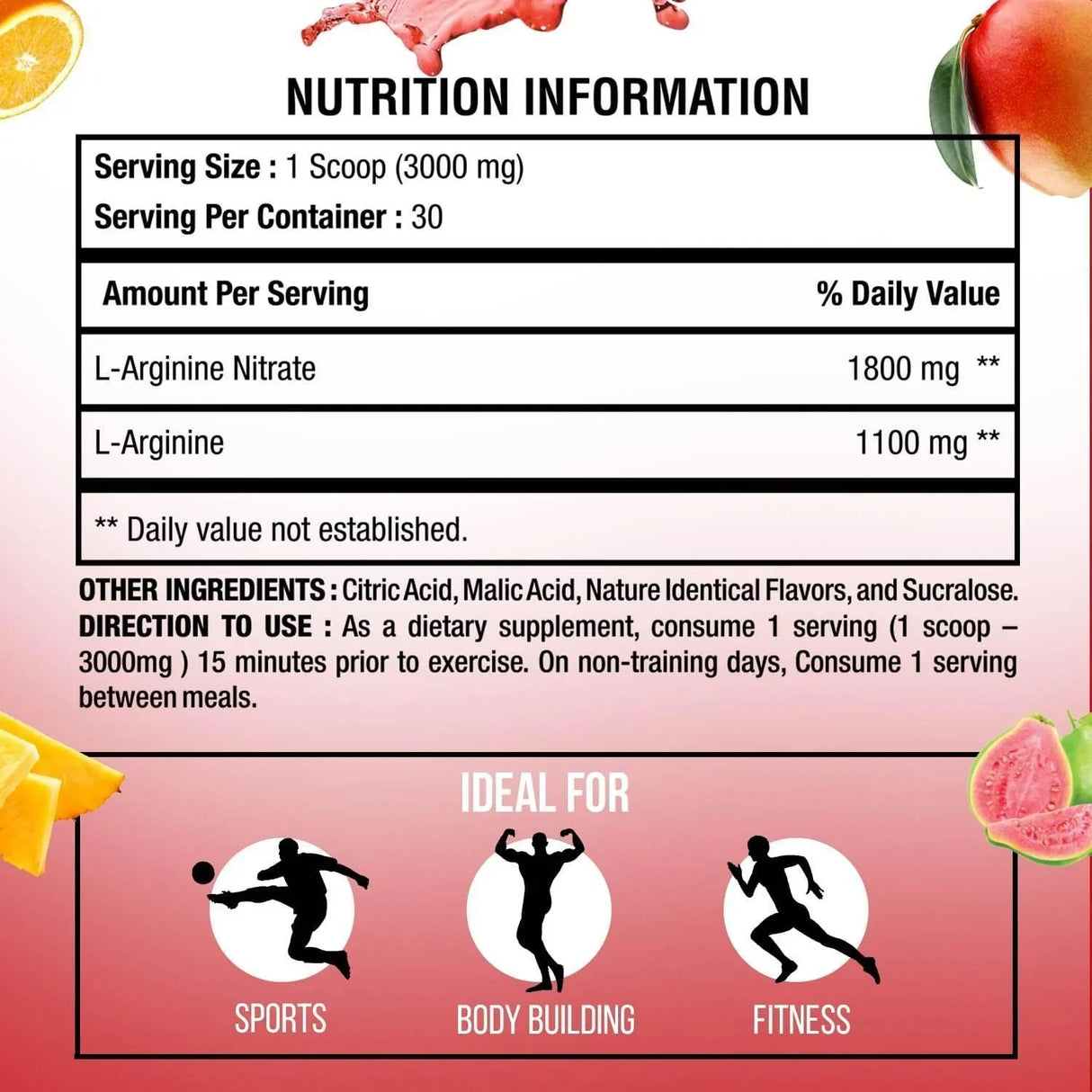 Big Muscles Nutrition L-Arginine PMP Powder , 30 Servings