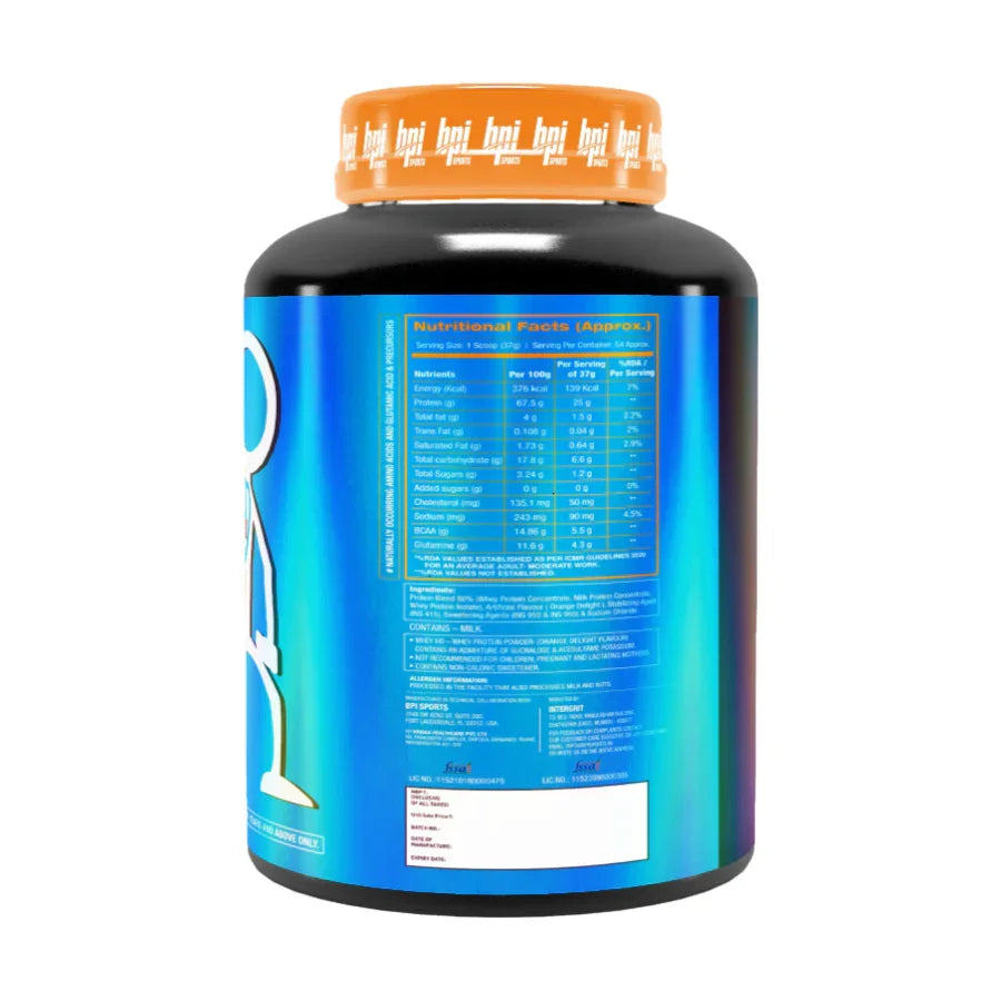 BPI Sports Whey HD Ultra Premium Protein Powder- 4.4 Lbs