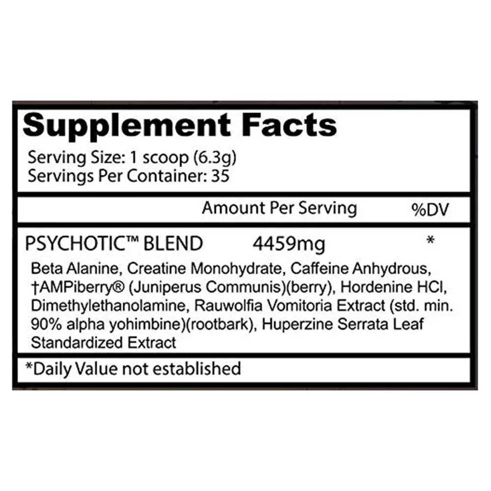 Insane Labz Psychotic Pre-Workout - 35 Servings
