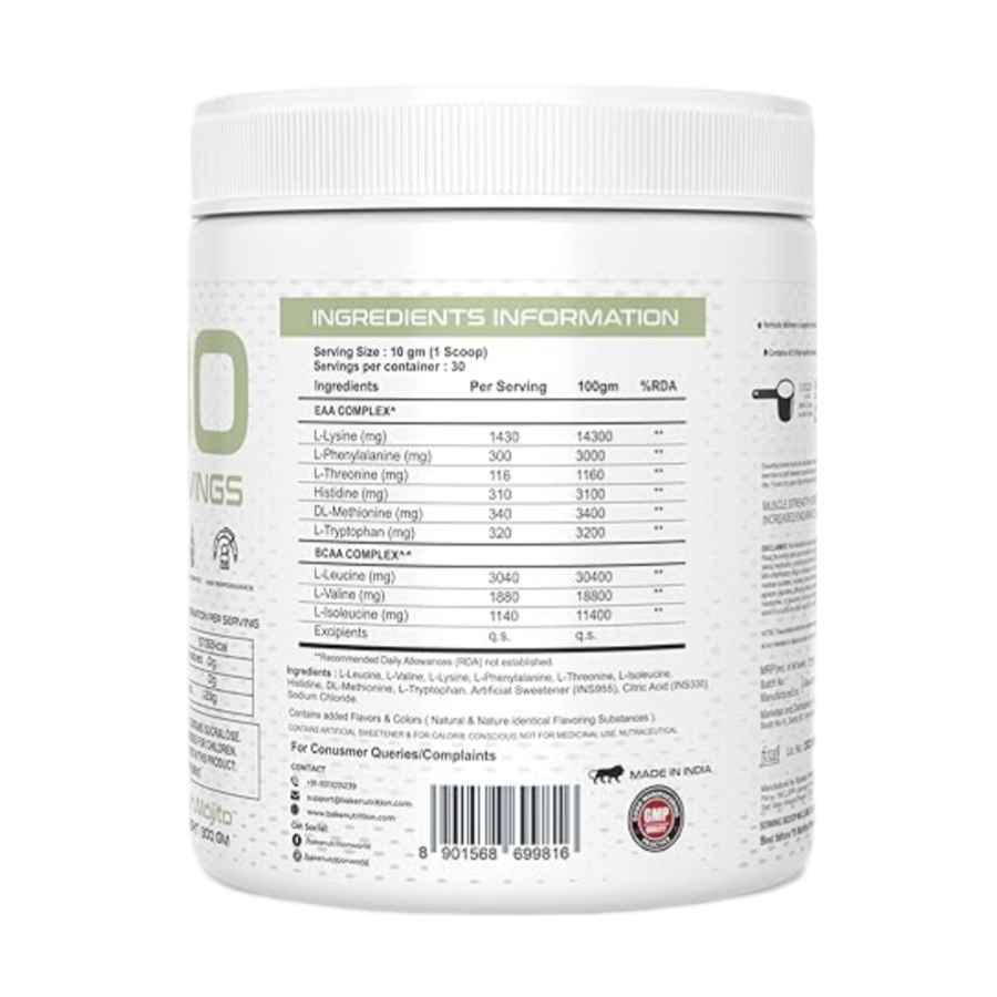 Bake Nutrition EAA (Essential Amino Acids) 30 Serving
