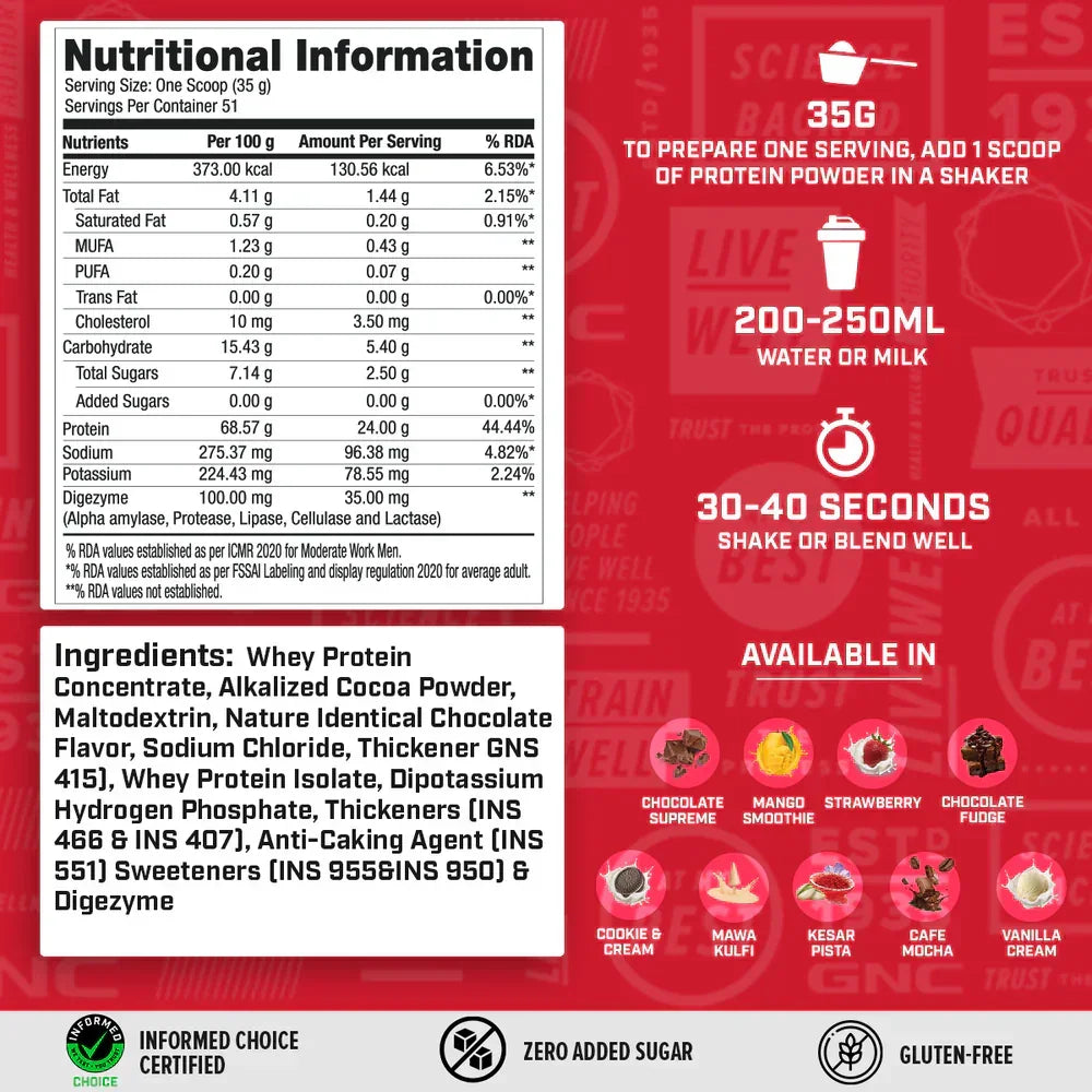 GNC Pro Performance 100% Whey Protein - 4 Lbs