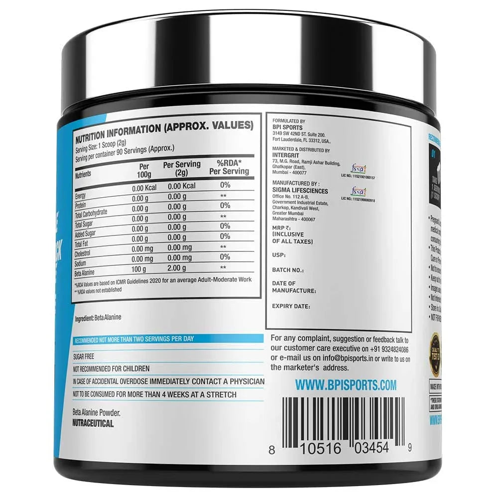 BPI Sports Beta Alanine 2000mg - 90 Servings