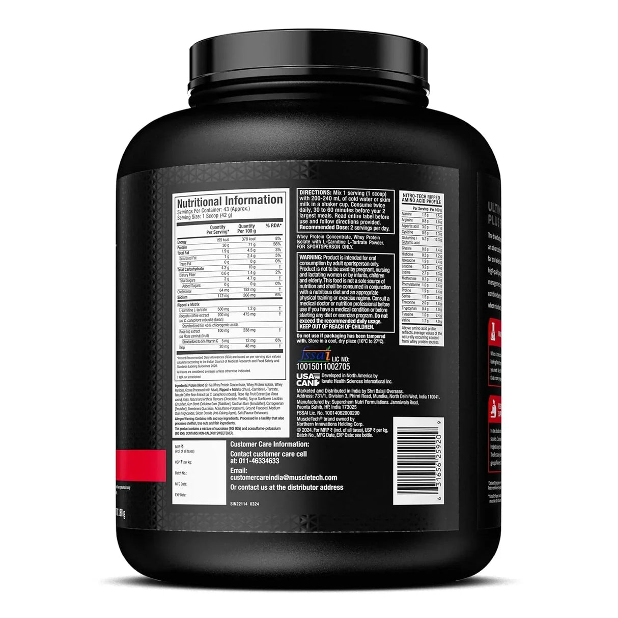 Muscletech Nitrotech Ripped 4 Lbs (1.81Kg)