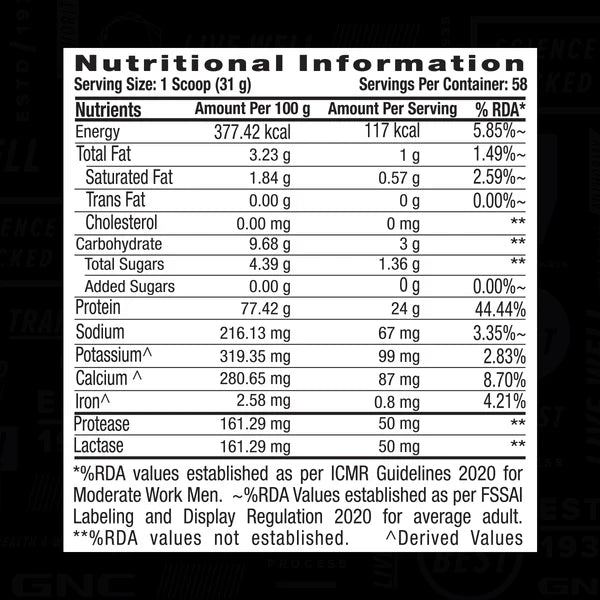 GNC AMP Gold 100% Whey Protein Advance - 4 Lbs