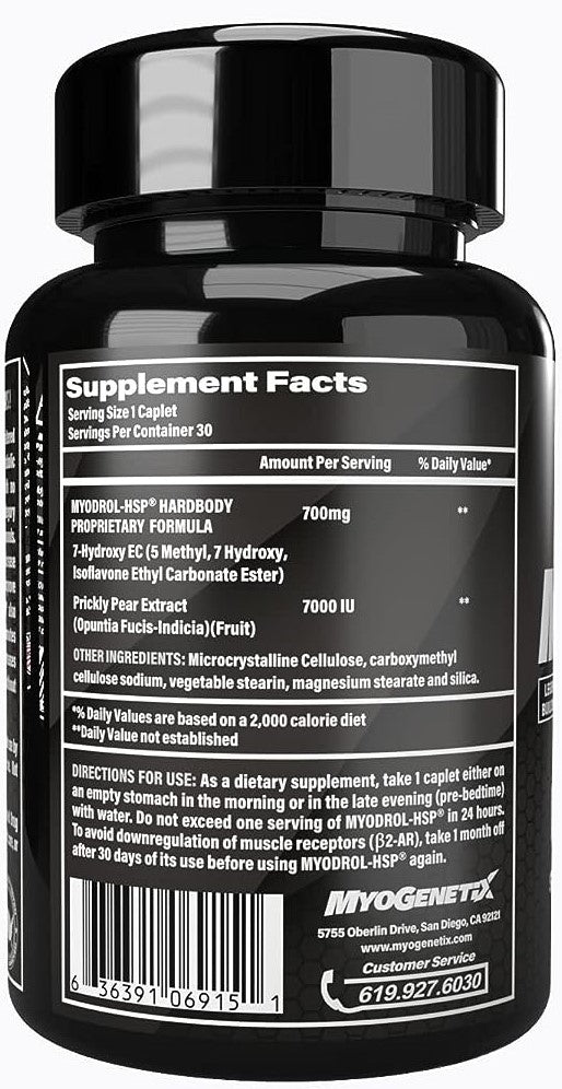 Myogenetix Myodrol-HSP Platinum -The One & Only Original Muscle Creator -30 Caplets