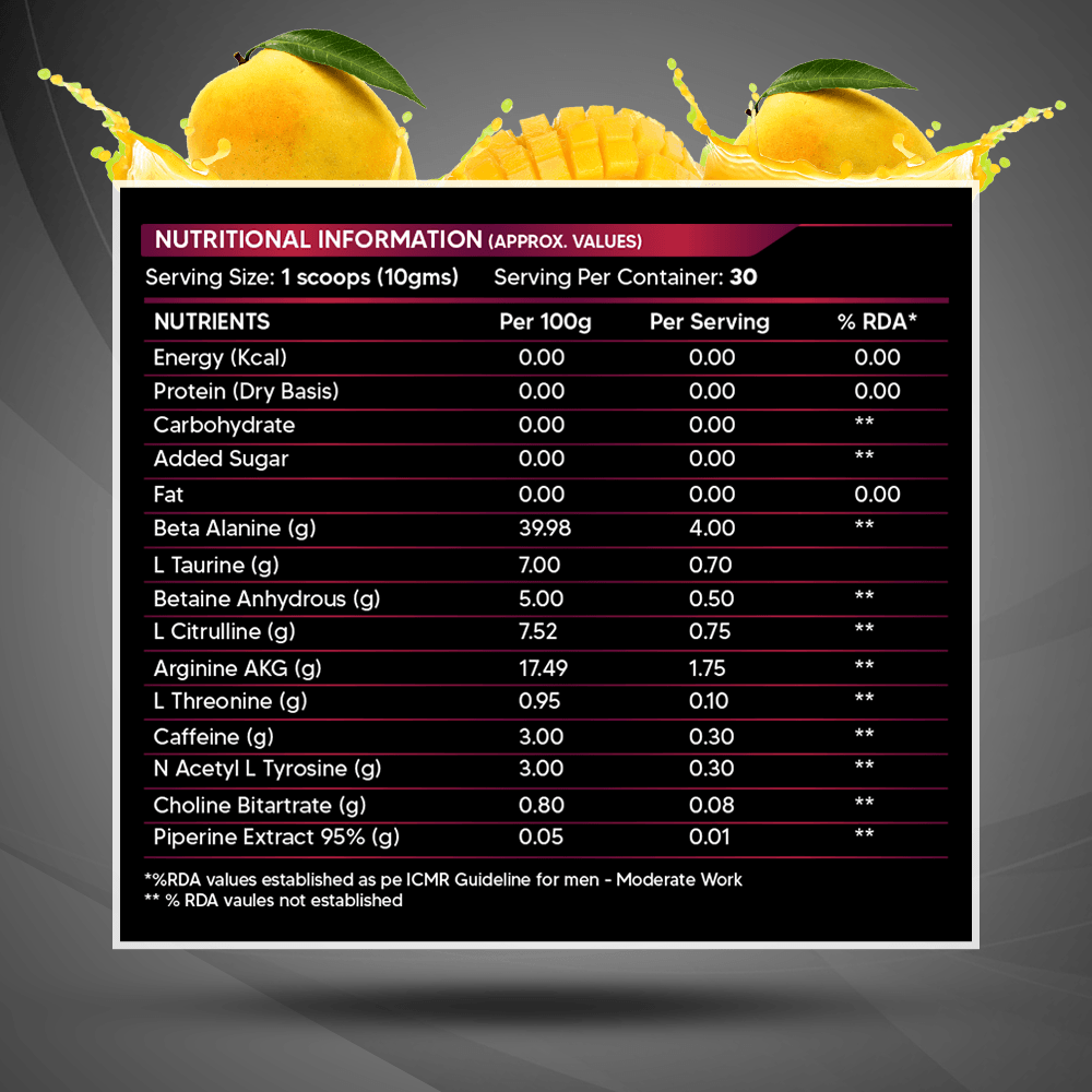 Nutristar Meteor Explosive Pre Workout - 30 Servings