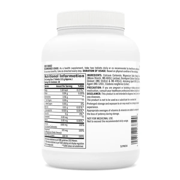 GNC Calcium Plus 1000 mg with Magnesium and Vitamin D3 - 60 Tablets