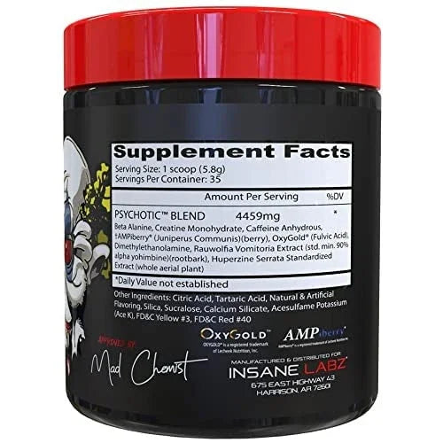 Insane Labz Psychotic Pre-Workout - 35 Servings