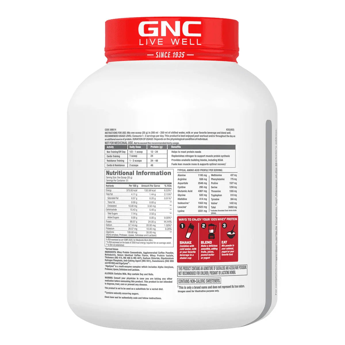 GNC Pro Performance 100% Whey Protein - 4 Lbs
