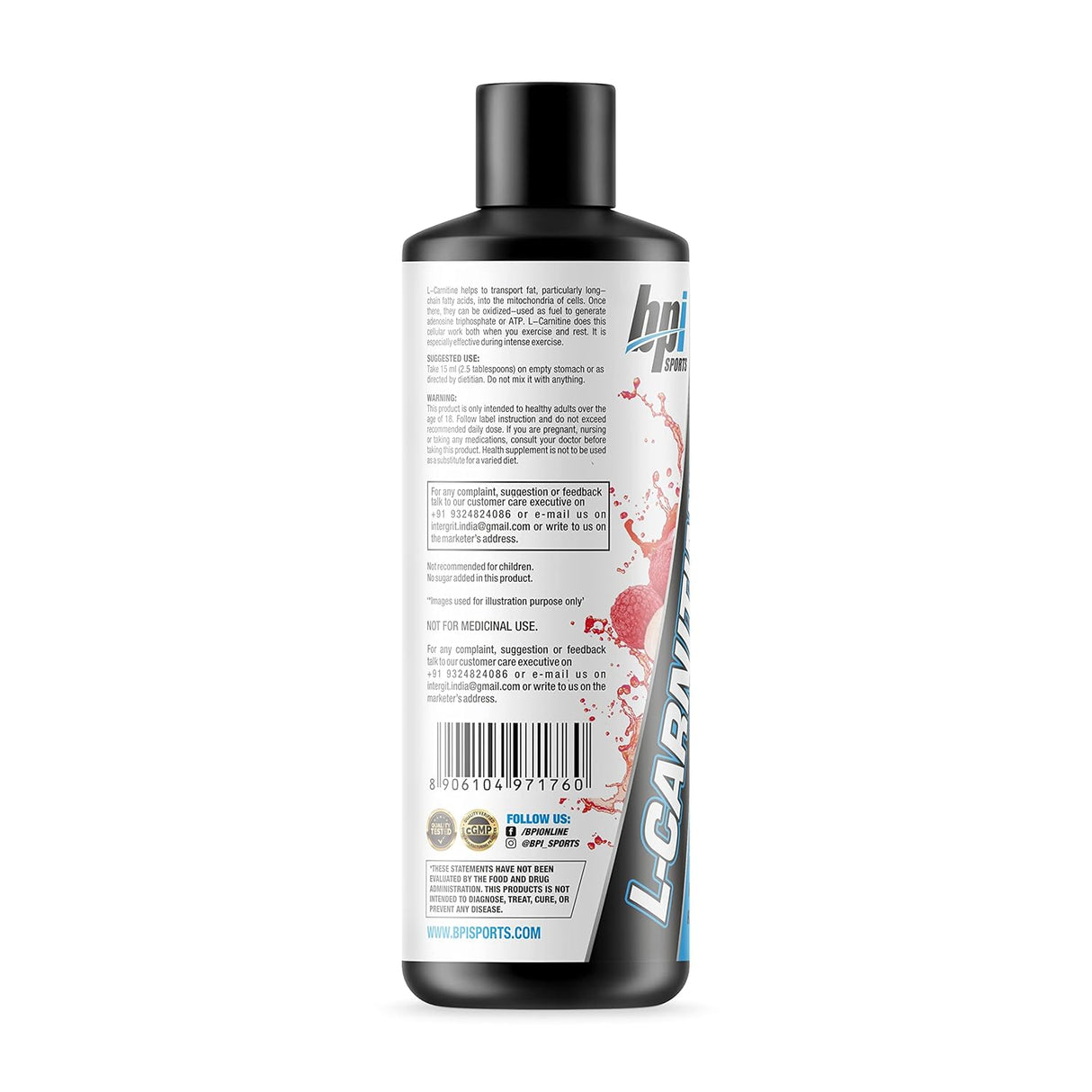 BPI Sports Liquid L-Carnitine 3000 mg - 30 Servings
