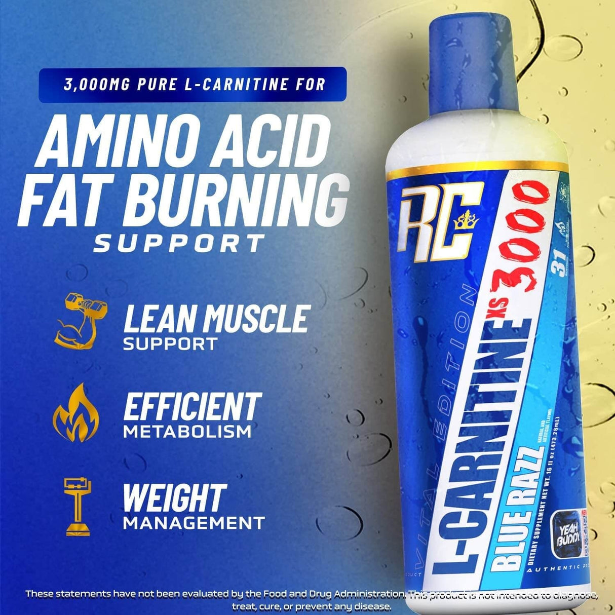 Ronnie Coleman Signature Series L-Carnitine XS 3000 Liquid , 473ml (16oz)