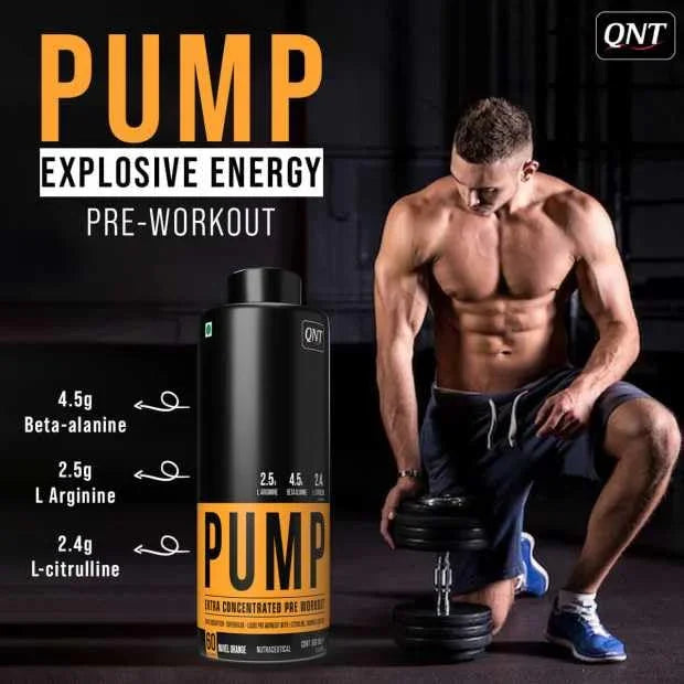 QNT Pump Extra Concentrated Liquid Pre Workout - 30 Servings