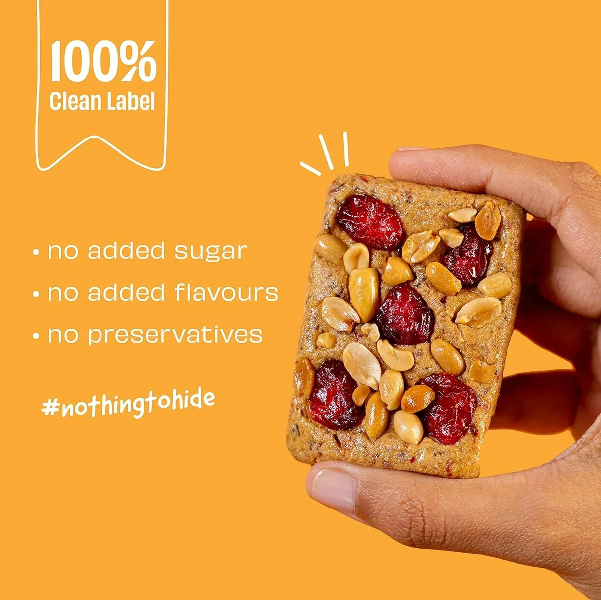 The Whole Truth - Protein Bars | Pack of 6 x 52g each | No Added Sugar | No Preservatives | No Artificial Sweeteners