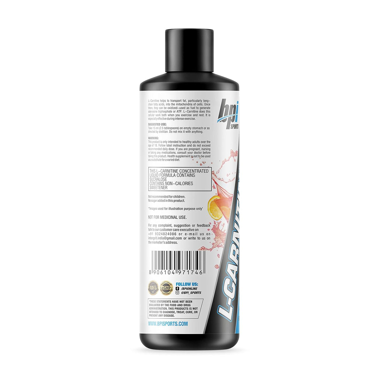 BPI Sports Liquid L-Carnitine 3000 mg - 30 Servings