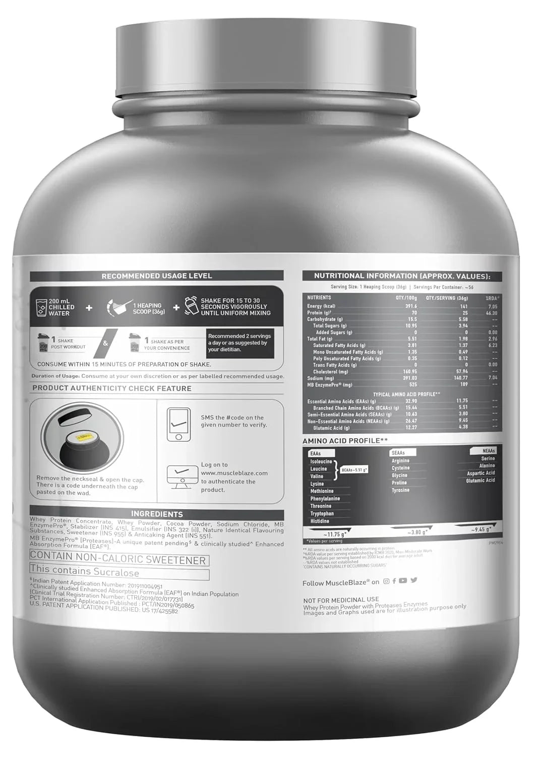 MuscleBlaze Biozyme Performance Whey - 4.4 Lbs