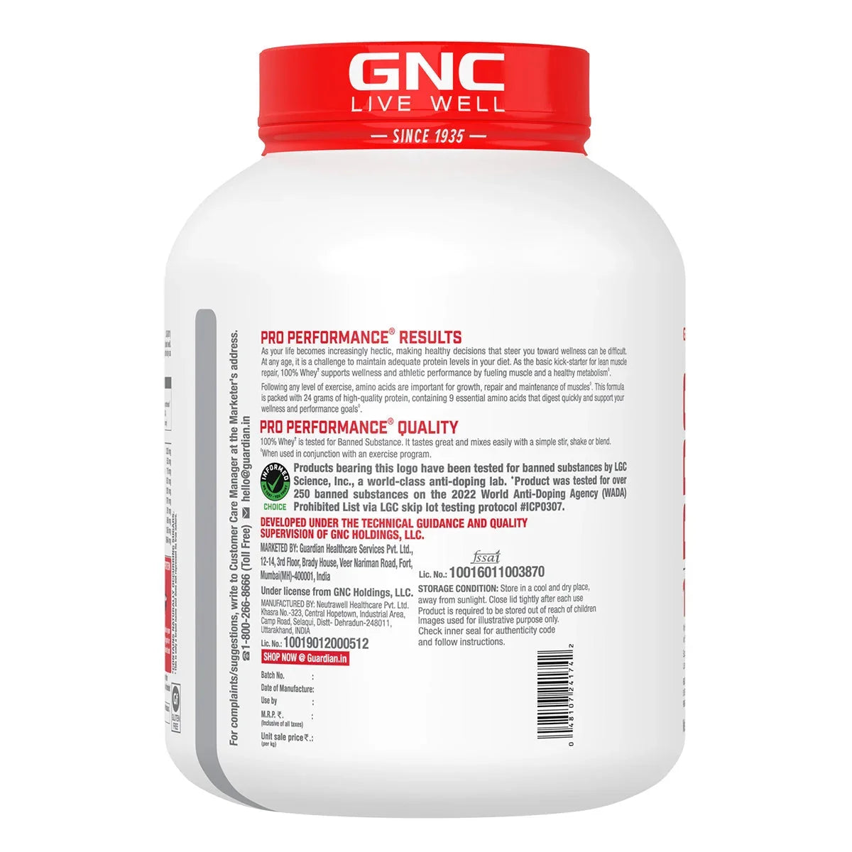 GNC Pro Performance 100% Whey Protein - 4 Lbs