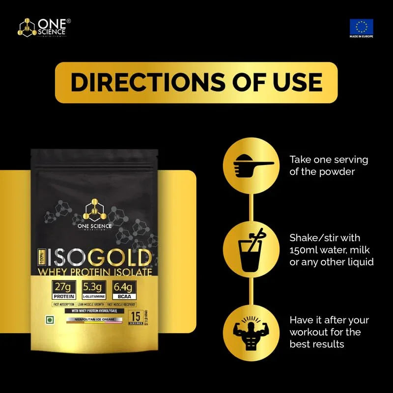 One Science ISO GOLD Whey Protein Isolate - 1 Lbs