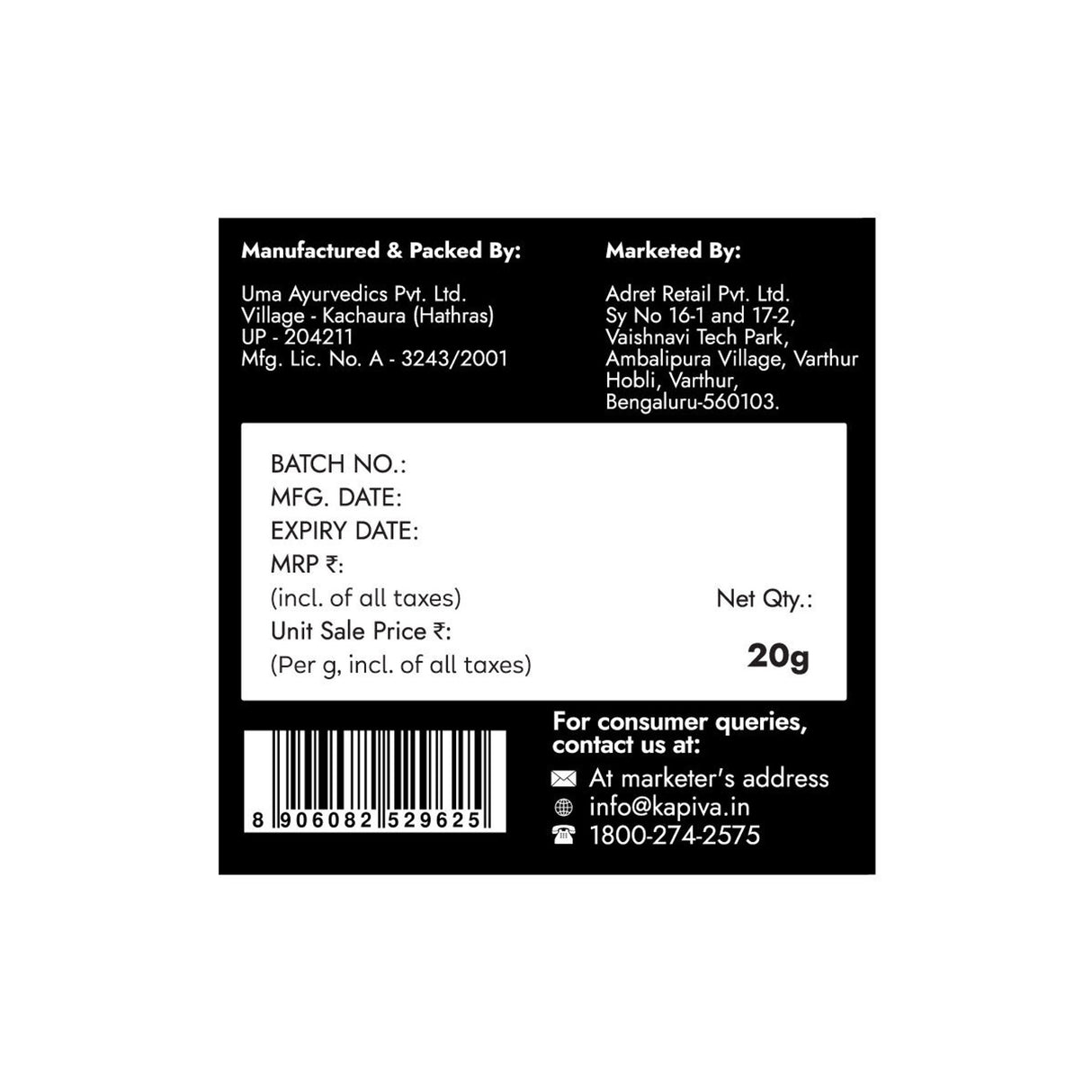 Kapiva Him Foods Shilajit Gold Resin - 20 g (Helps in Boosting Stamina )