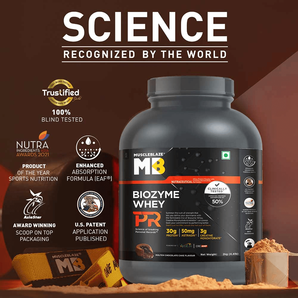 MuscleBlaze Biozyme Performance Whey Protein PR - 4.4 Lbs