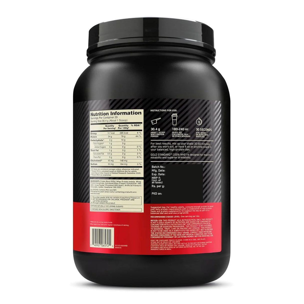 Optimum Nutrition (ON) Gold Standard 100% Whey 2 Lbs
