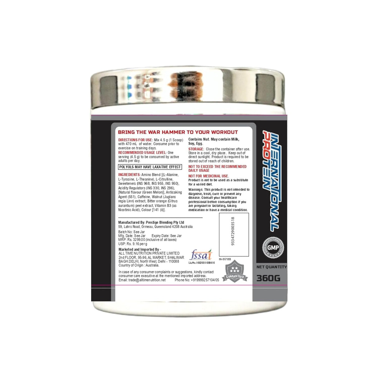 International Protein Black Ops War Hammer Pre-Workout - 80 Servings