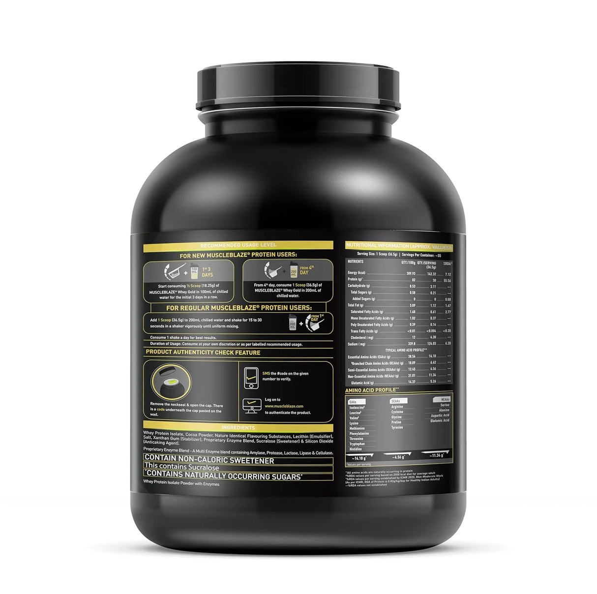 MuscleBlaze Whey Gold 100% Whey Isolate 2 Kg