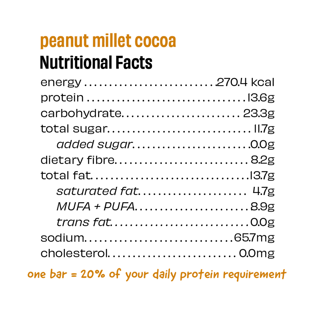 The Whole Truth Millet Cocoa Protein Bar - 55g