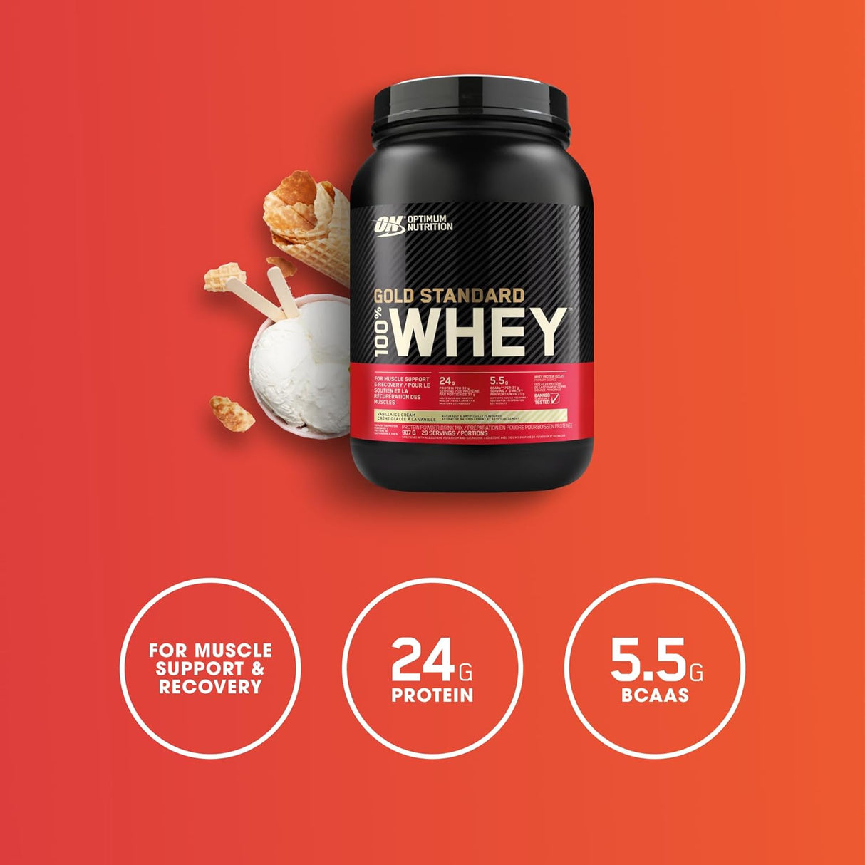 Optimum Nutrition (ON) Gold Standard 100% Whey 2 Lbs