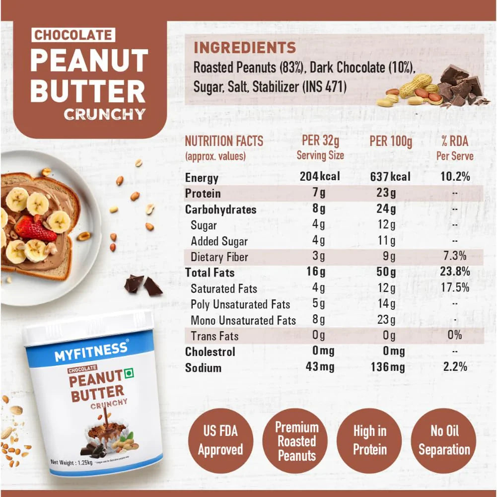 MyFitness Chocolate Peanut Butter - 1250g