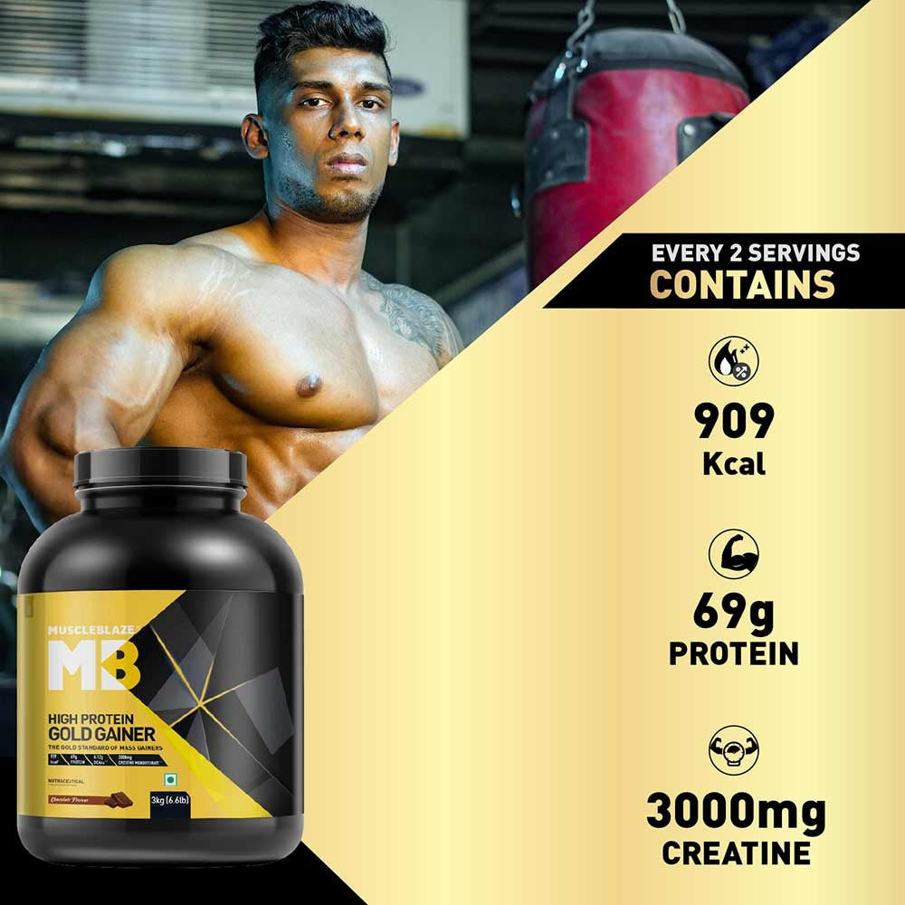 MuscleBlaze High Protein Gold Gainer - 2.7 kg (6 Lbs)