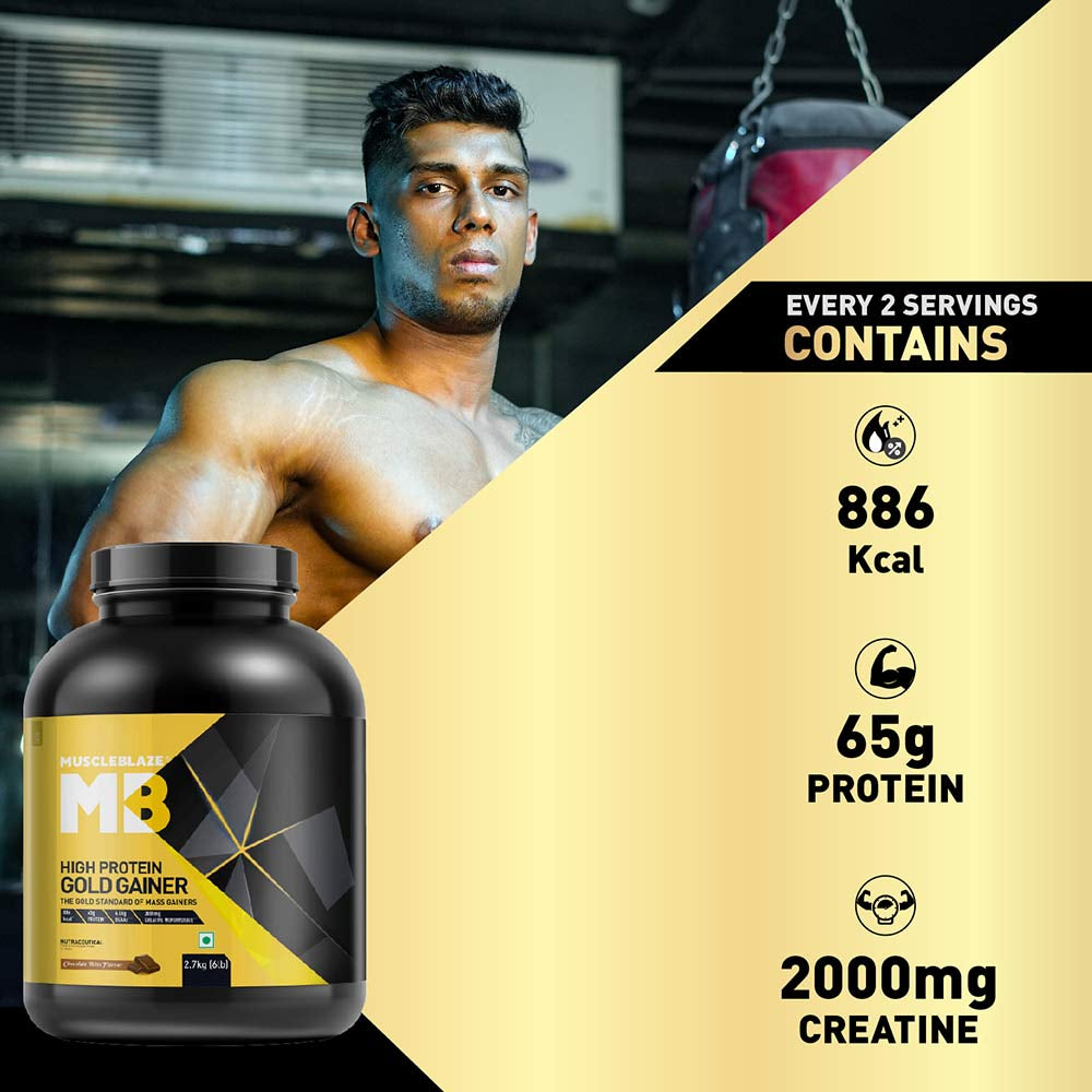 MuscleBlaze High Protein Gold Gainer - 2.7 kg (6 Lbs)