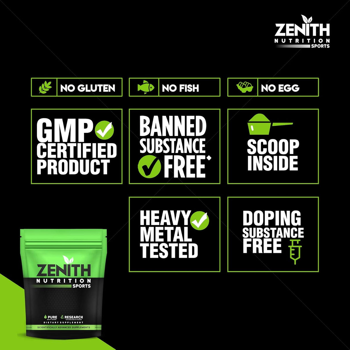 Zenith Nutrition Whey Protein with Enzymes for Digestion | 26g protein 1 Kg