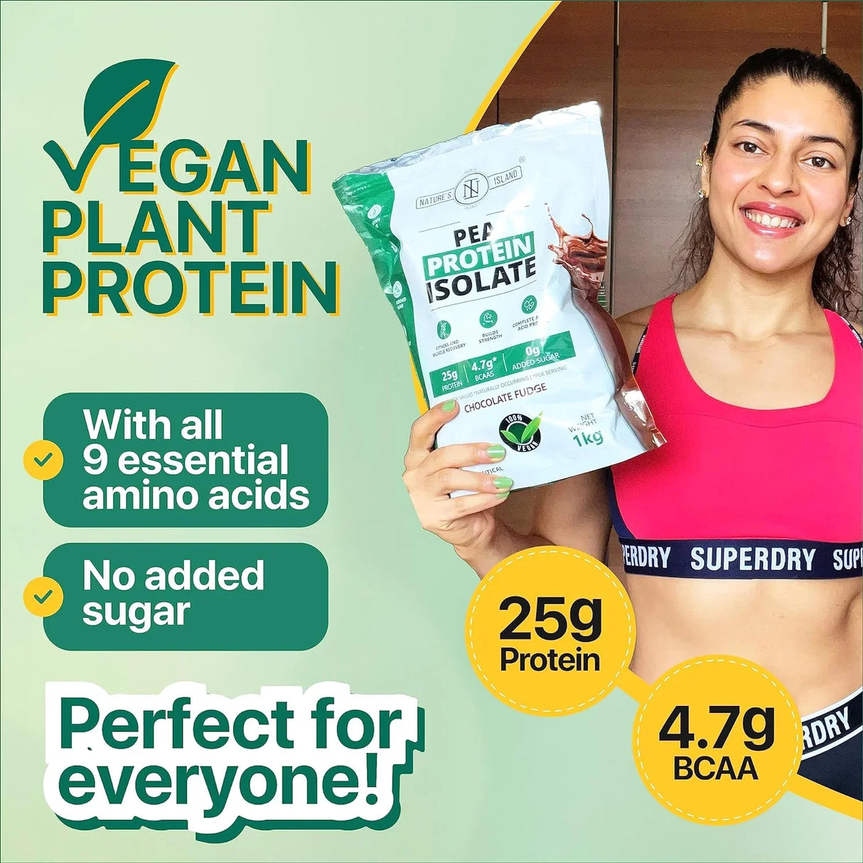 Nature's Island Plant Based Vegan Pea Protein Isolate - 1 Kg