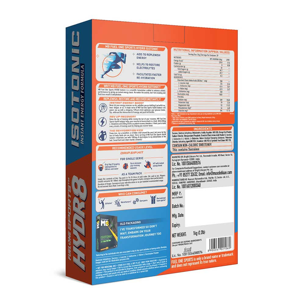 MuscleBlaze Isotonic Instant Energy Drink Formula - 1 Kg