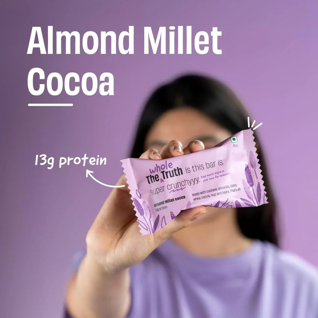 The Whole Truth Millet Cocoa Protein Bar - 55g