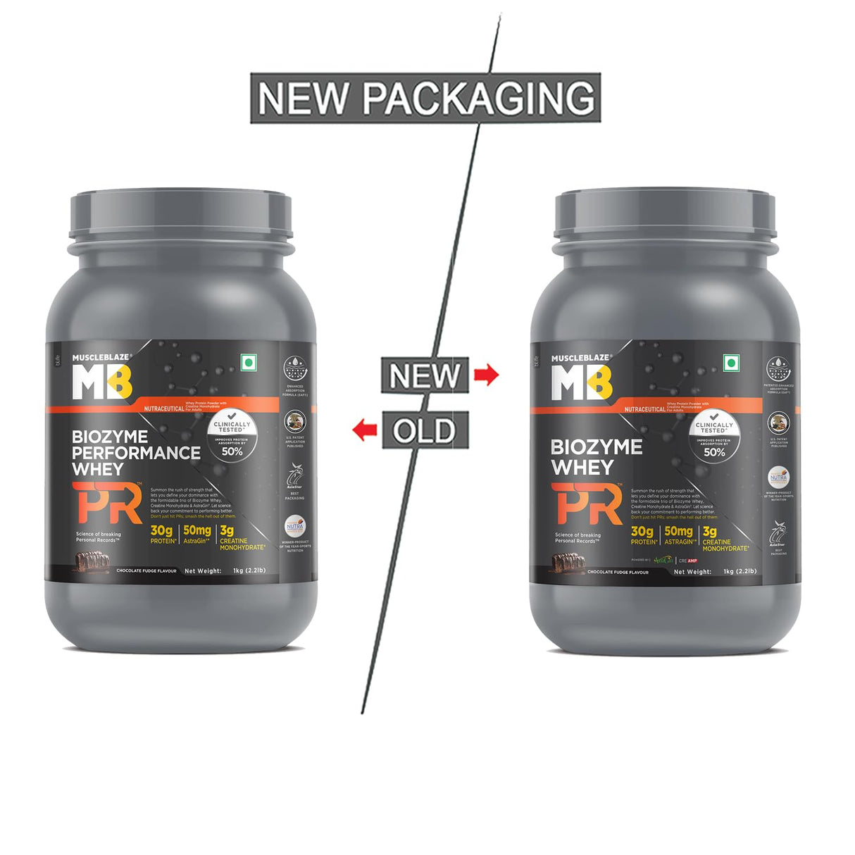 MuscleBlaze Biozyme Performance Whey Protein PR - 2.2 Lbs