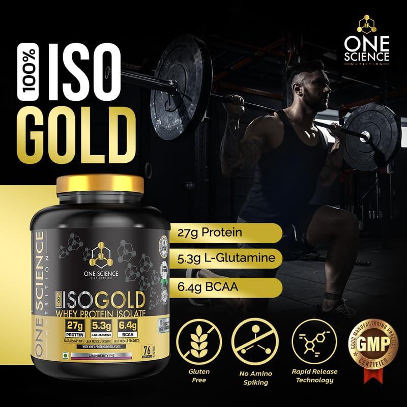 One Science ISO GOLD Whey Protein Isolate - 5 Lbs